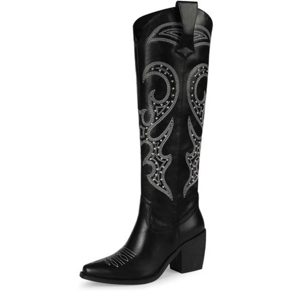 Cowboy Boots for Women Knee High, Cowgirl Boots Women - Zipper